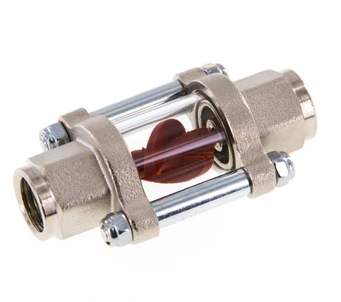 G1/4'' Messing-Strömungsanzeiger mit Flügelrad 0.6-3 l/min 25 bar