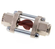 G1/4'' Messing-Strömungsanzeiger mit Flügelrad 0.6-3 l/min 25 bar
