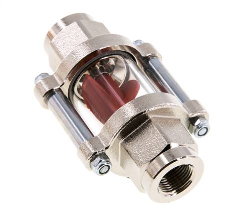 G3/8'' Messing-Strömungsanzeiger mit Flügelrad 1.1-5.5 l/min 25 bar