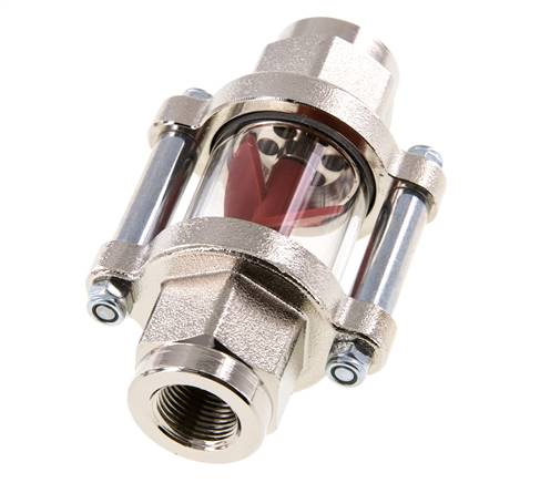 G3/8'' Messing-Strömungsanzeiger mit Flügelrad 1.1-5.5 l/min 25 bar