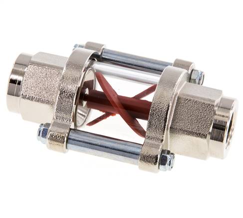 G3/8'' Messing-Strömungsanzeiger mit Flügelrad 1.1-5.5 l/min 25 bar