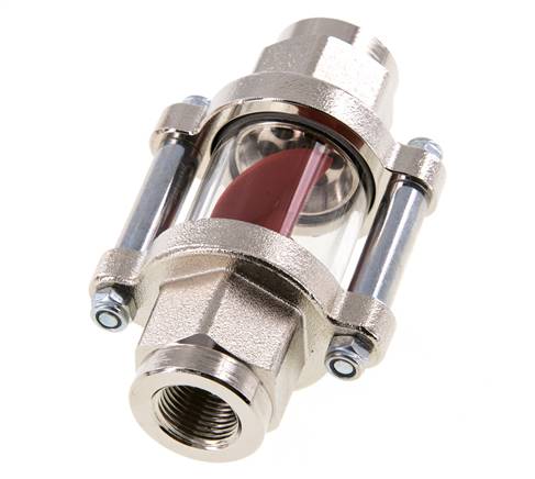 G3/8'' Messing-Strömungsanzeiger mit Flügelrad 1.1-5.5 l/min 25 bar