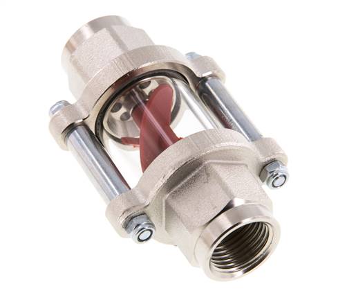 G1/2'' Messing-Strömungsanzeiger mit Flügelrad 1.3-6.3 l/min 25 bar