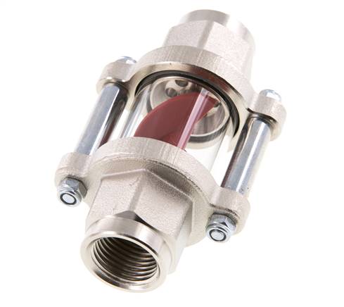 G1/2'' Messing-Strömungsanzeiger mit Flügelrad 1.3-6.3 l/min 25 bar