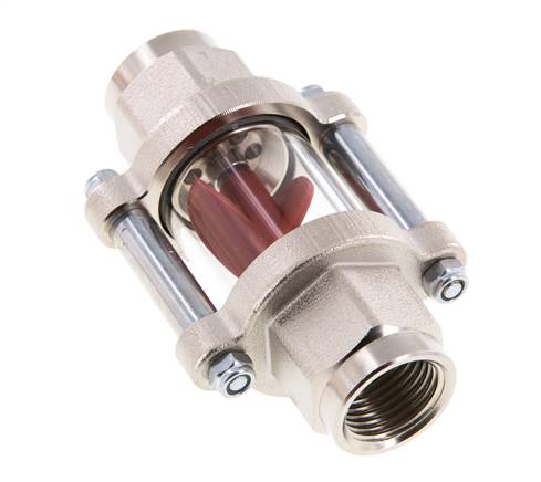 G1/2'' Messing-Strömungsanzeiger mit Flügelrad 1.3-6.3 l/min 25 bar