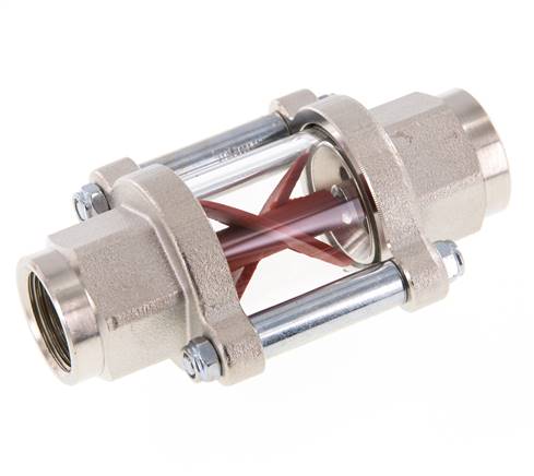 G1/2'' Messing-Strömungsanzeiger mit Flügelrad 1.3-6.3 l/min 25 bar
