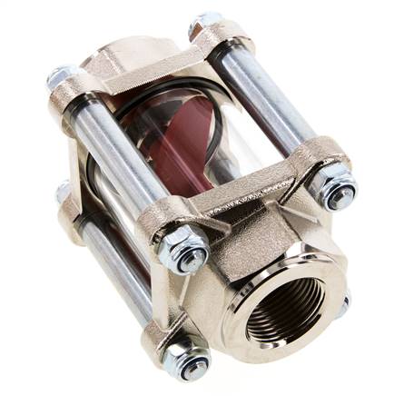 G3/4'' Messing-Strömungsanzeiger mit Flügelrad 1.6-17 l/min 25 bar