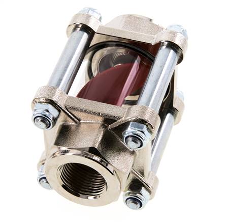 G3/4'' Messing-Strömungsanzeiger mit Flügelrad 1.6-17 l/min 25 bar