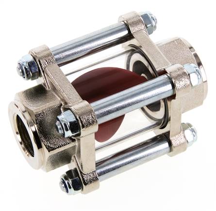 G3/4'' Messing-Strömungsanzeiger mit Flügelrad 1.6-17 l/min 25 bar
