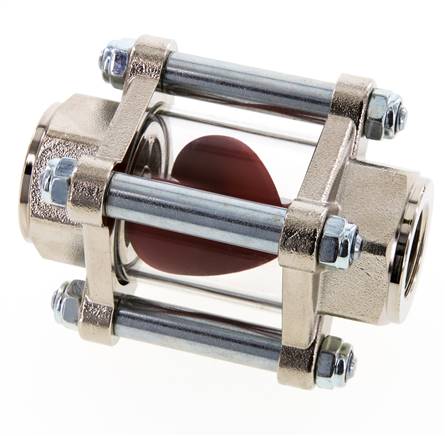 G3/4'' Messing-Strömungsanzeiger mit Flügelrad 1.6-17 l/min 25 bar