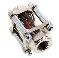 G3/4'' Messing-Strömungsanzeiger mit Flügelrad 1.6-17 l/min 25 bar