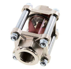 G3/4'' Messing-Strömungsanzeiger mit Flügelrad 1.6-17 l/min 25 bar