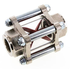G3/4'' Messing-Strömungsanzeiger mit Flügelrad 1.6-17 l/min 25 bar