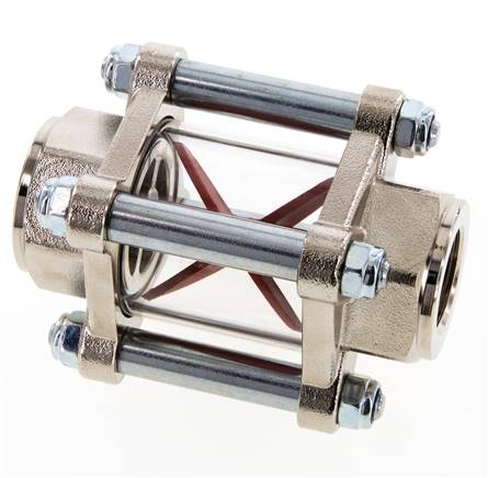 G3/4'' Messing-Strömungsanzeiger mit Flügelrad 1.6-17 l/min 25 bar