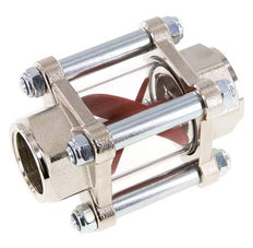 G1'' Messing-Strömungsanzeiger mit Flügelrad 2.2-27 l/min 25 bar