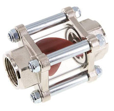 G1'' Messing-Strömungsanzeiger mit Flügelrad 2.2-27 l/min 25 bar