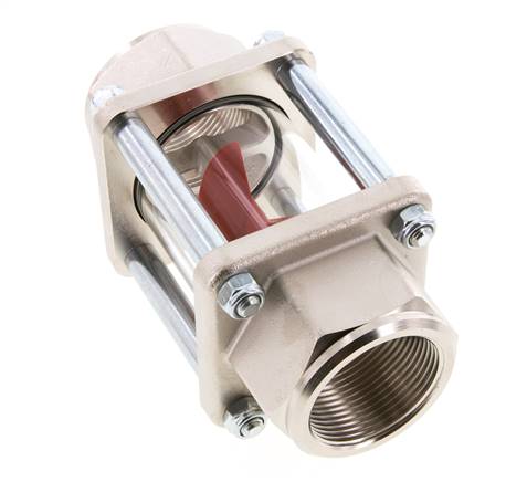 G1 1/2'' Messing-Strömungsanzeiger mit Flügelrad 11-60 l/min 15 bar