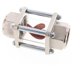 G1 1/2'' Messing-Strömungsanzeiger mit Flügelrad 11-60 l/min 15 bar