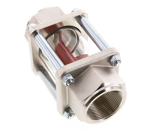 G1 1/2'' Messing-Strömungsanzeiger mit Flügelrad 11-60 l/min 15 bar