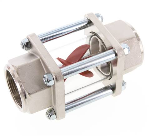 G1 1/2'' Messing-Strömungsanzeiger mit Flügelrad 11-60 l/min 15 bar