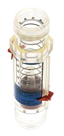 G1'' Kunststoff-Schwebekörper-Durchflussmesser für Wasser 2-20 l/min