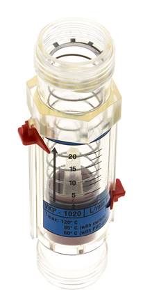 G1'' Kunststoff-Schwebekörper-Durchflussmesser für Wasser 2-20 l/min