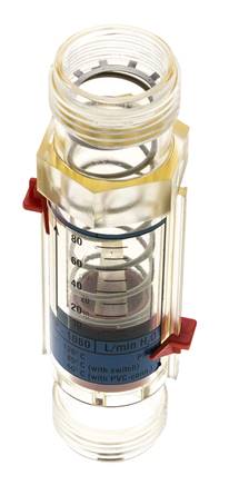G1'' Kunststoff-Schwebekörper-Durchflussmesser für Wasser 10-80 l/min
