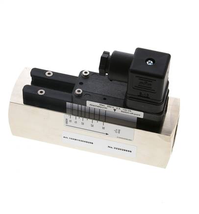 G1'' Messing-Schwebekörper-Strömungsschalter Wasser 10-30 l/min 250 bar