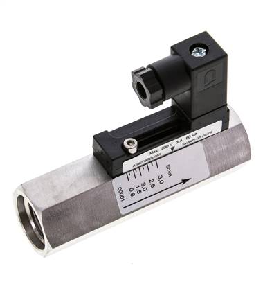 G1/2'' Edelstahl-Schwebekörper-Strömungsschalter Öl 0.8-3 l/min 350 bar