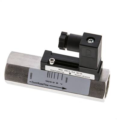 G1/2'' Edelstahl-Schwebekörper-Strömungsschalter Öl 2-7 l/min 350 bar