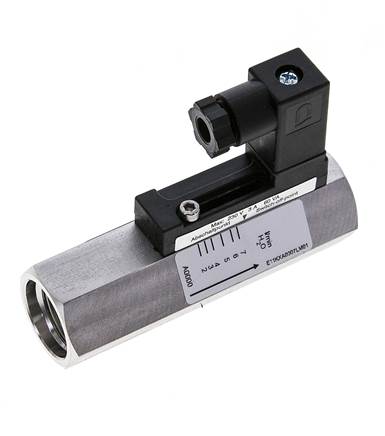 G1/2'' Edelstahl-Schwebekörper-Strömungsschalter Wasser 2-7 l/min 350 bar