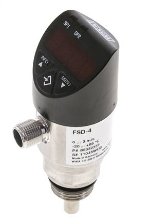 G1/2'' kalorimetrischer Durchflussmesser und Strömungsschalter WIKA FSD-4 ohne IO-Link