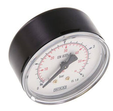 0..4 Bar (0..58 psi) Pressure Gauge Rear Steel/Brass 63 mm Class 1.6