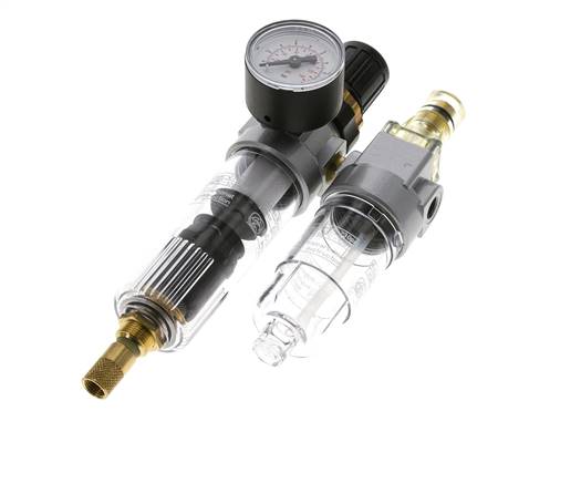 FRL 2-Teilig G1/8'' 350l/min 0.5-6.0bar/7-87psi Auto Polycarbonat Standard 0