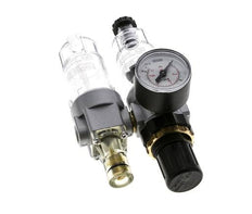 FRL 2-Teilig G1/4'' 350l/min 0.5-10.0bar/7-145psi Halbautomatisch Polycarbonat Standard 0