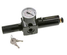 Filterregler G3/8'' 1600l/min 0.5-16.0bar/7-232psi Halbautomatische Zylinderklemme Metall Multifix 1