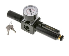 Filterregler G3/8'' 1600l/min 0.5-16.0bar/7-232psi Halbautomatische Zylinderklemme Metall Multifix 1
