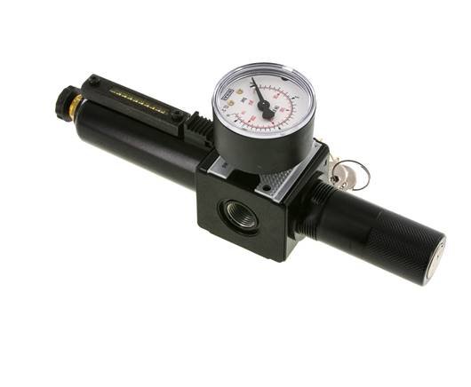 Filterregler G3/8'' 1600l/min 0.5-10.0bar/7-145psi Halbautomatische Zylinder-Verriegelung Metall Multifix 1