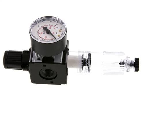 Filter-Regulator G3/8'' 1600l/min 0.5-10.0bar/7-145psi Semi-Auto Polycarbonat Multifix 1