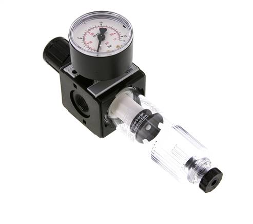 Filter-Regulator G3/8'' 1600l/min 0.5-10.0bar/7-145psi Semi-Auto Polycarbonat Multifix 1