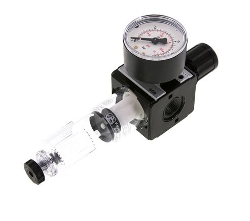 Filter-Regulator G3/8'' 1600l/min 0.5-10.0bar/7-145psi Semi-Auto Polycarbonat Multifix 1