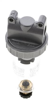 Filter 5microns G1/4'' 800l/min Semi-Auto Polycarbonat Standard 1