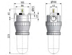 Lubricator G1'' Protective Cage Polycarbonate Standard 5