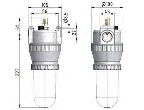 Lubricator G1'' Polycarbonate Standard 5