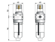 Mikro-Ölnebel-Gleitmittel G1/4'' Multifix 0