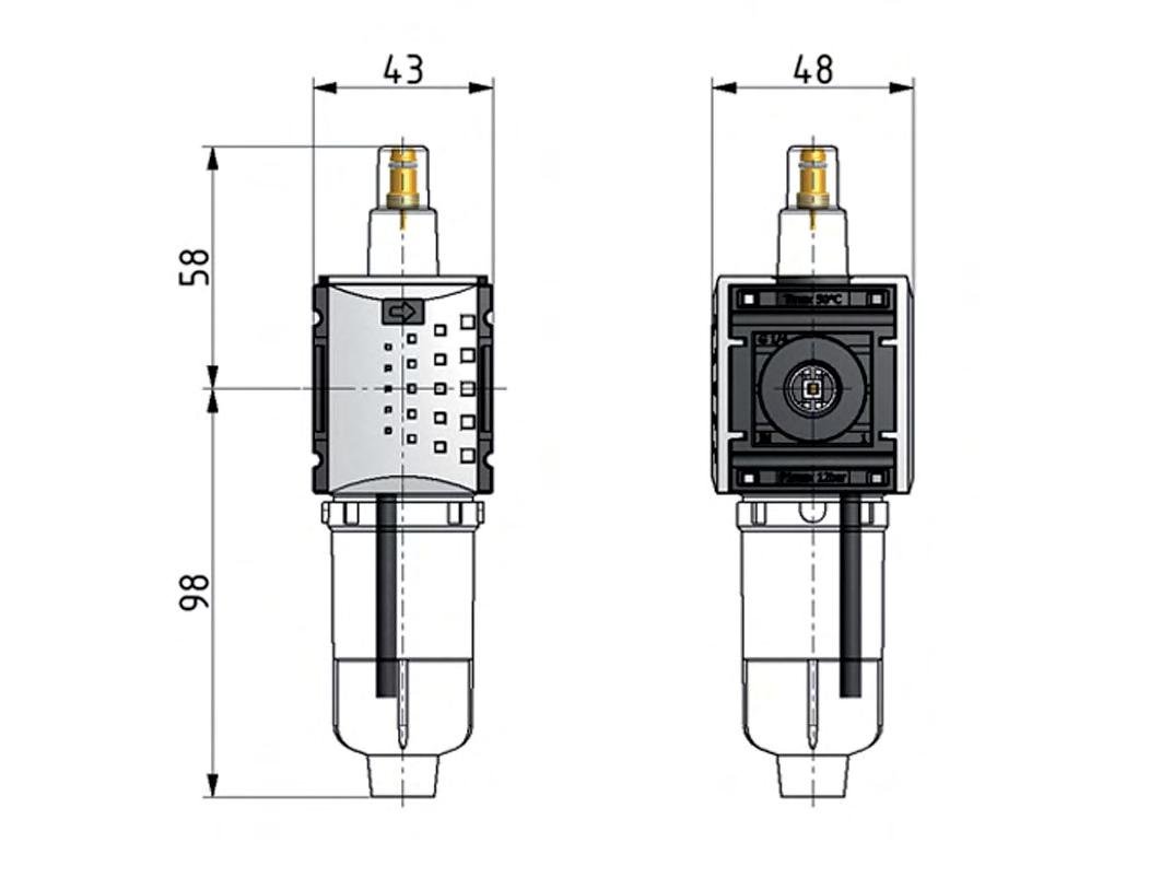 Mikro-Ölnebel-Schmierstoffgeber G1/4'' Futura 0