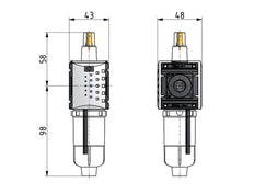 Mikro-Ölnebel-Schmierstoffgeber G1/4'' Futura 0