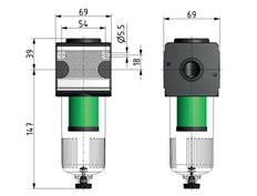Mikrofilter 0,01 Mikron G1/2'' 720l/min Multifix 2
