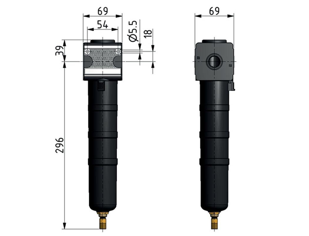 Microfilter 0.01microns G1/2'' 1200l/min Auto Metal Multifix 2