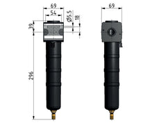 Microfilter 0.01microns G1/2'' 1200l/min Auto Metal Multifix 2